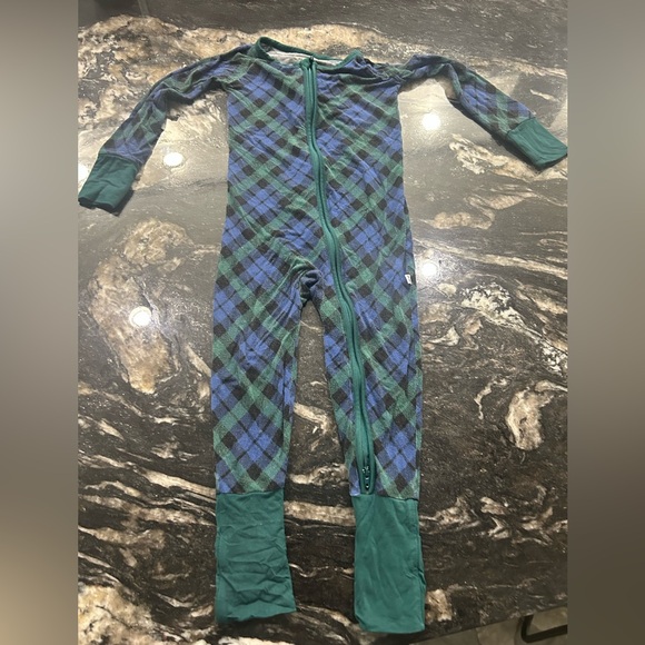 Little Sleepies Plaid Kids One Piece Pajama - Picture 1 of 3